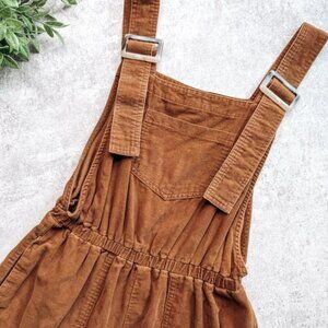 Very J Brown Cotton Corduroy Overalls Size Small